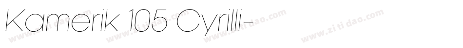 Kamerik 105 Cyrilli字体转换